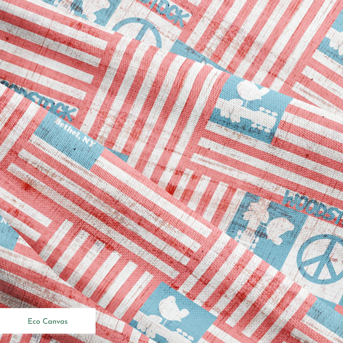 Woodstock Americana Flags Fabric