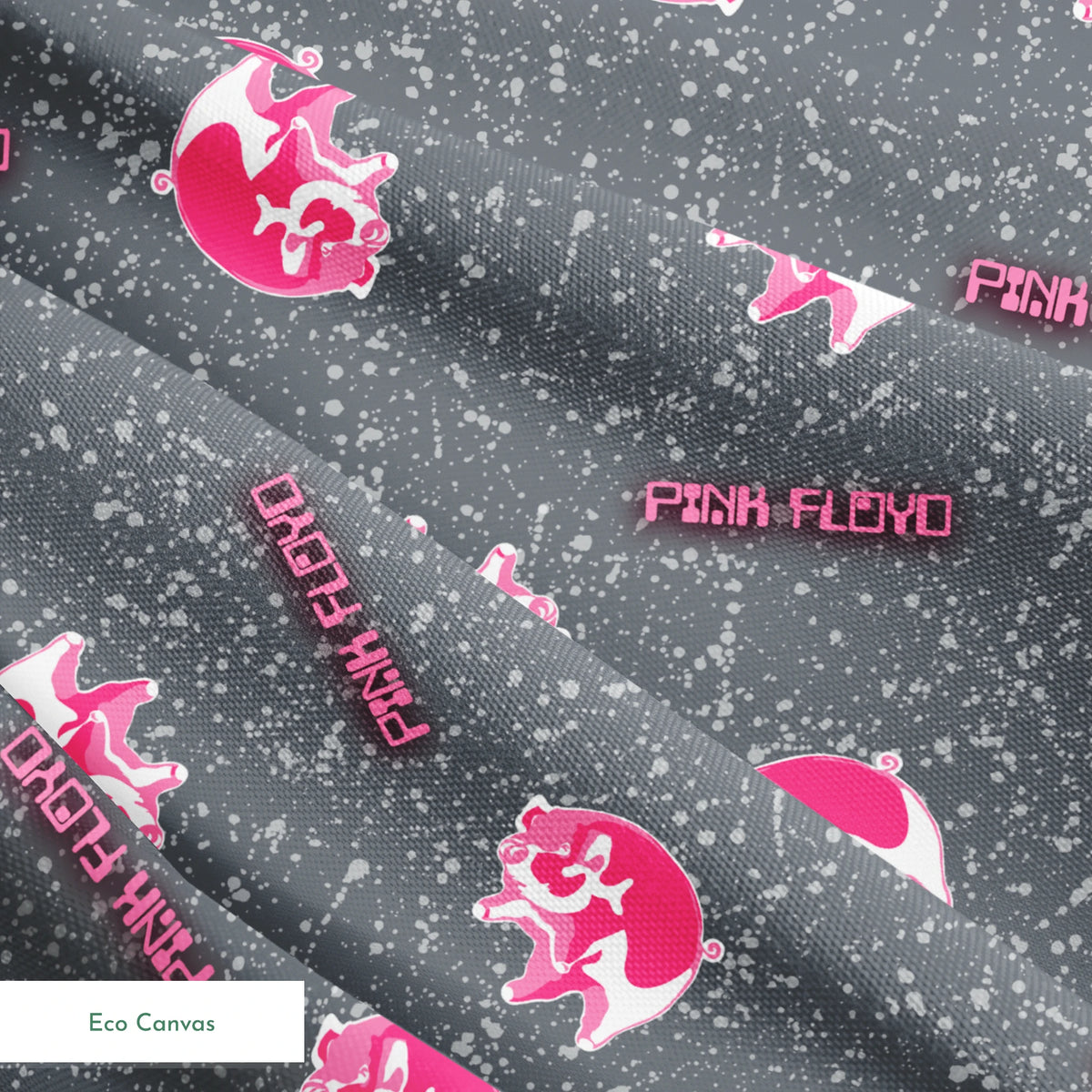 Pink Floyd Bright Pink Pigs Fabric
