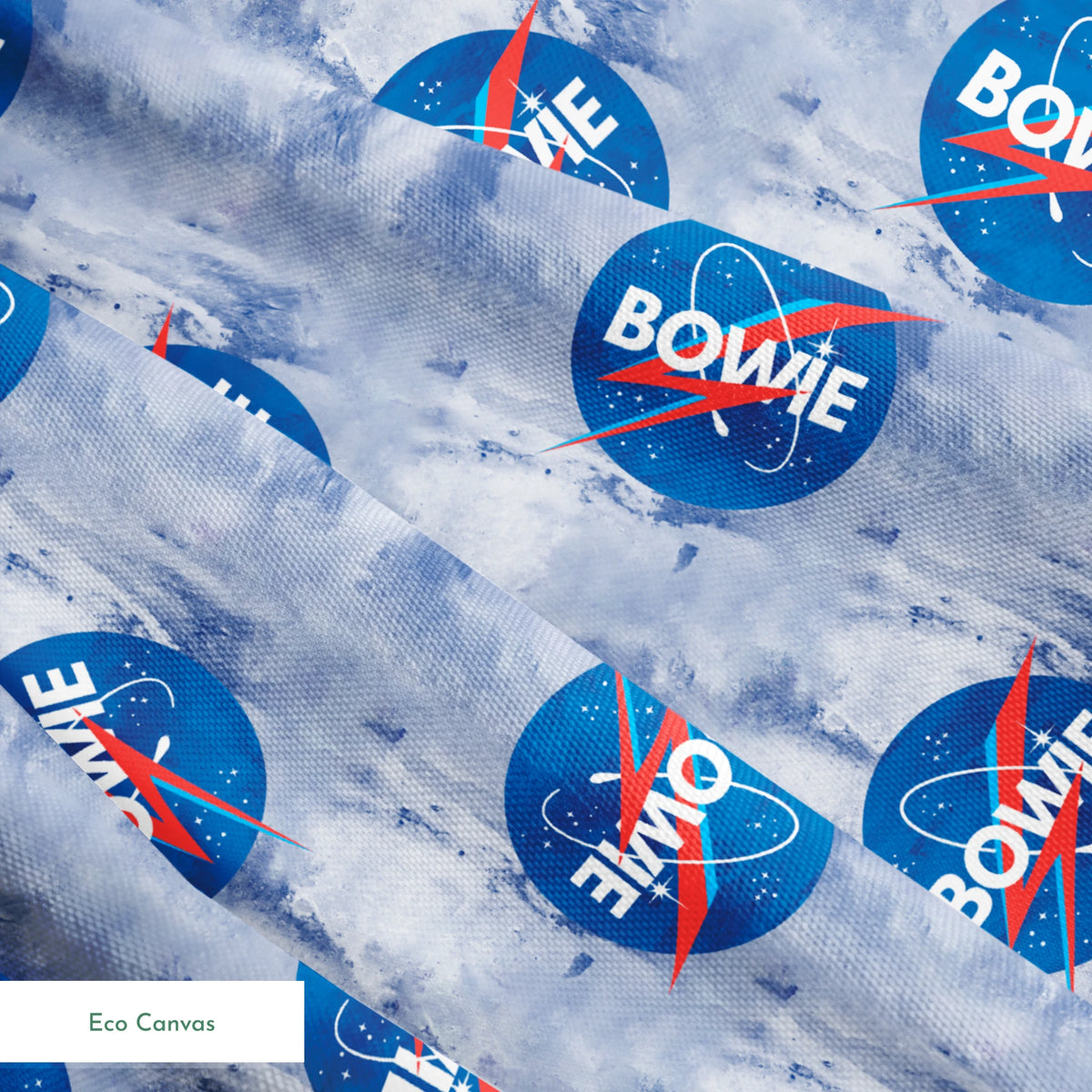 David Bowie Starman Toss on Tie-dye Fabric