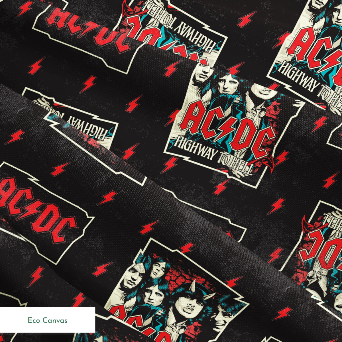 AC/DC Highway Lightning Fabric