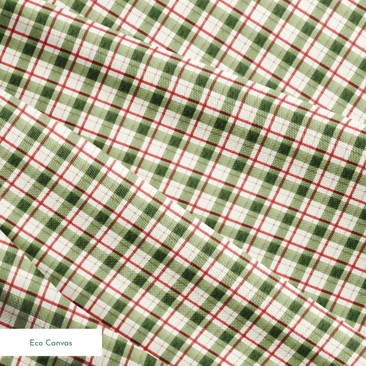 Saturday Evening Post  Christmas Plaid on Holly Fabric