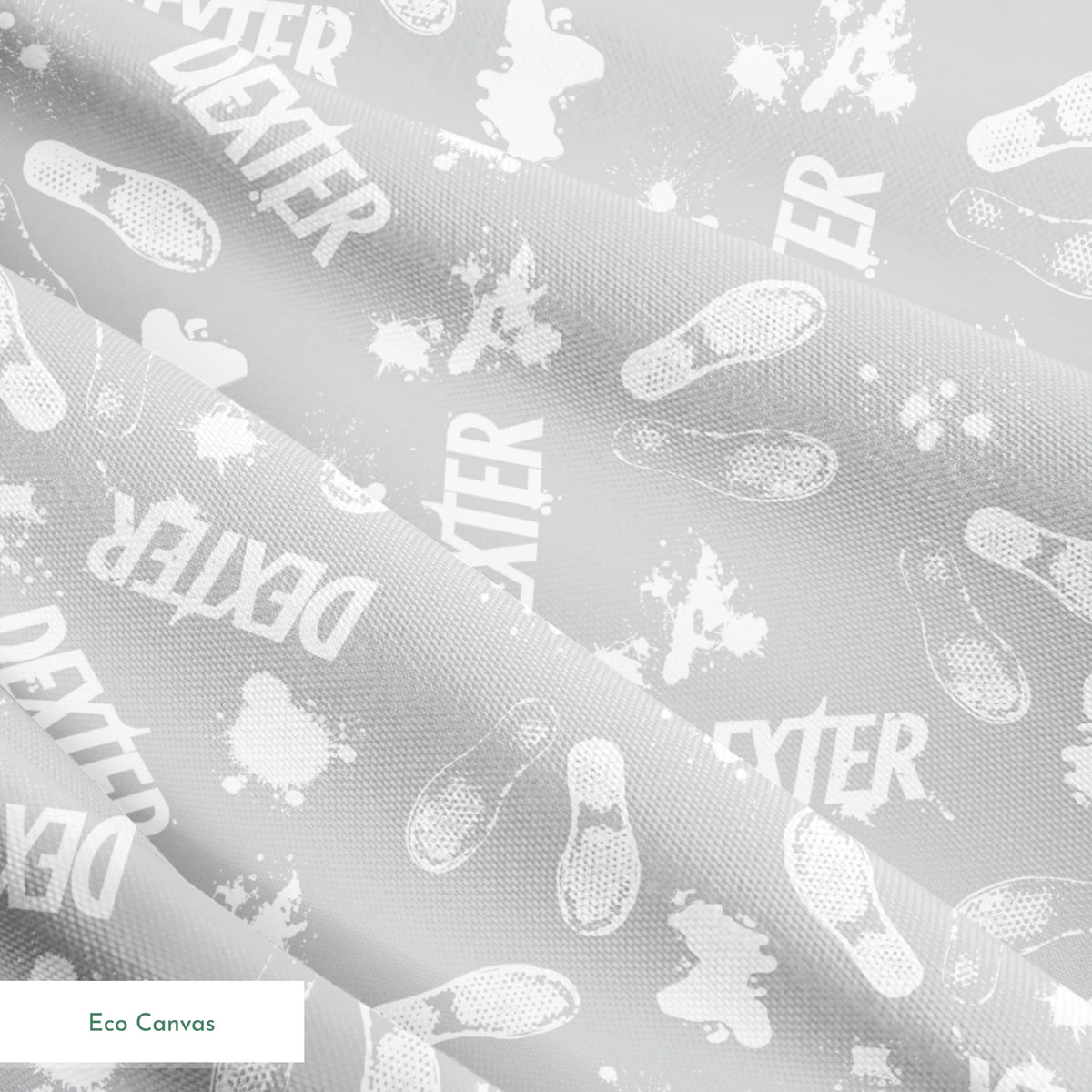 Showtime Dexter Blood Splatter on Gray Fabric