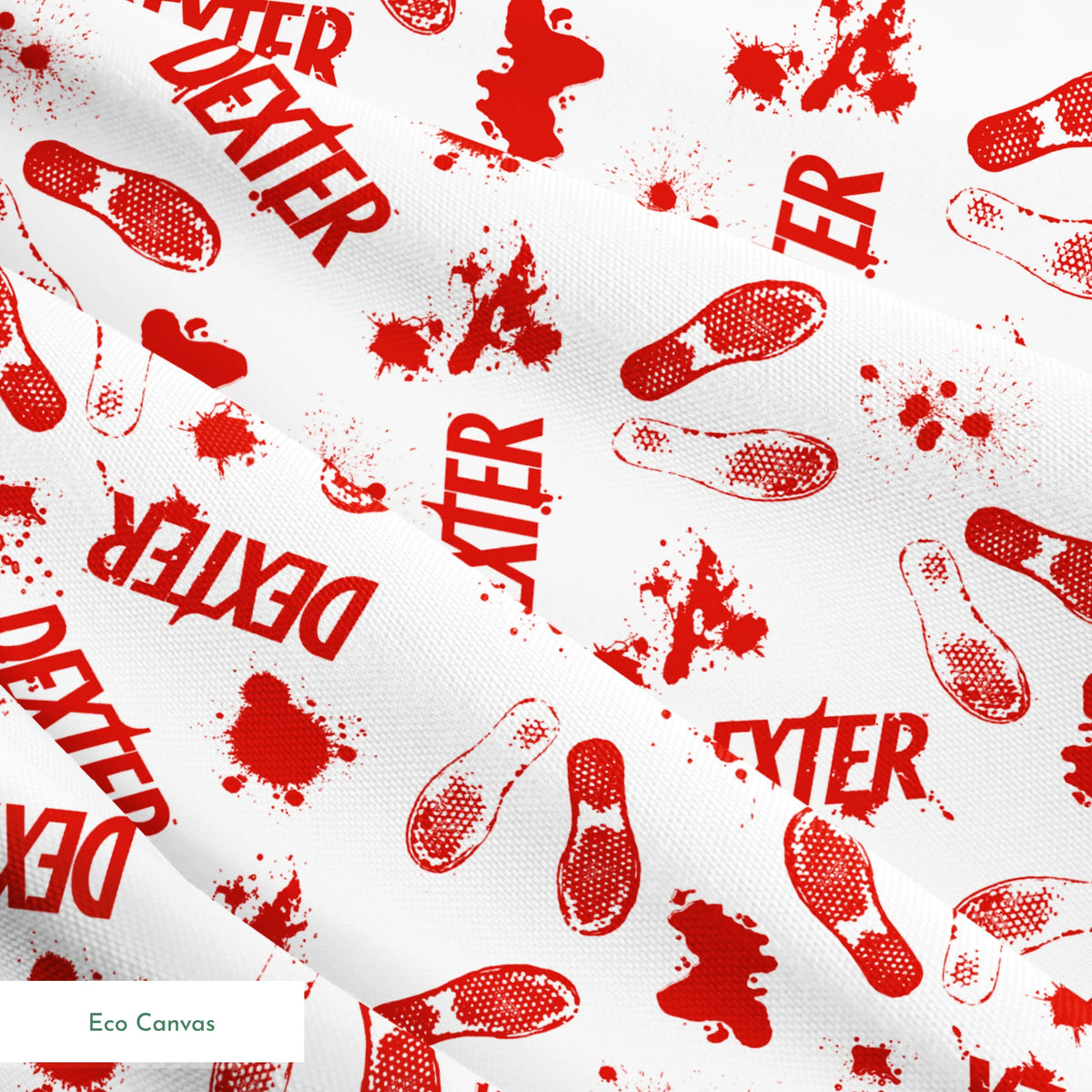 Showtime Dexter Blood Splatter on White Fabric