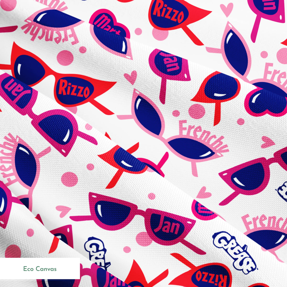 Paramount Grease  Pink Ladies Shades on White Fabric