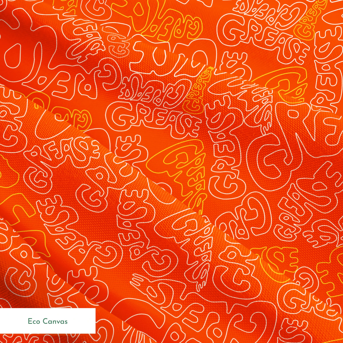 Paramount Grease  Title Toss on Orange Fabric
