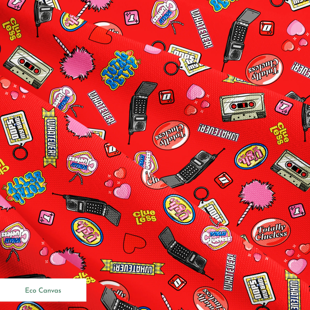 Paramount Clueless  Nostalgic Toss on Red Fabric