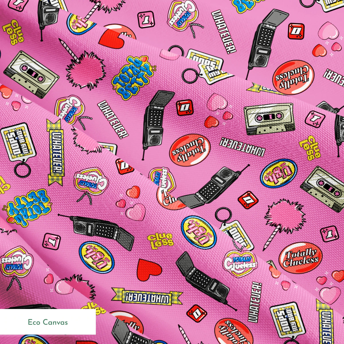 Paramount Clueless  Nostalgic Toss on Pink Fabric