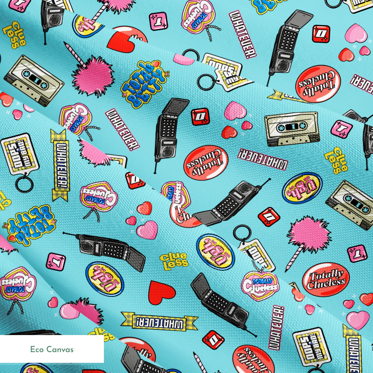 Paramount Clueless  Nostalgic Toss on Aqua Fabric