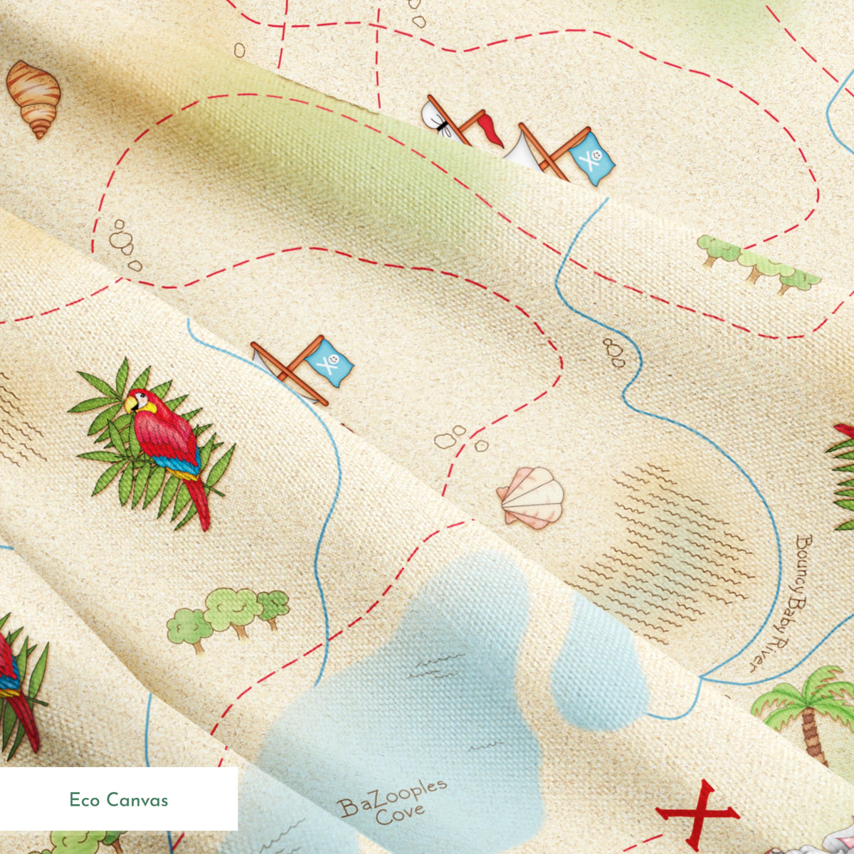 Vicki Schreiner BaZooples Treasure Map Fabric