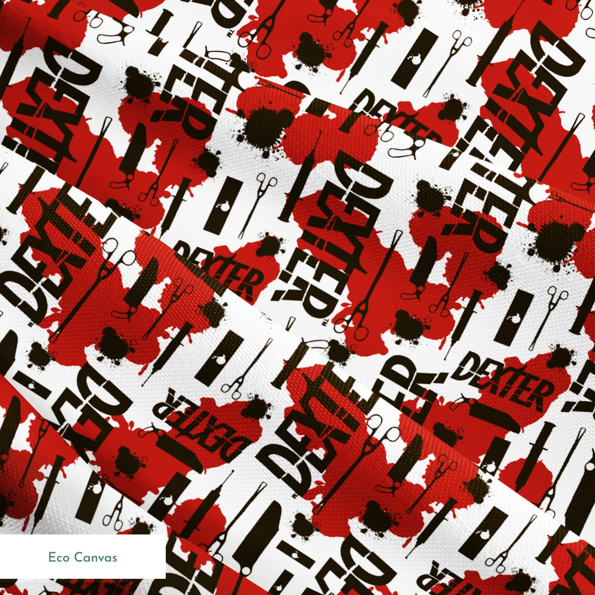 Showtime Dexter Killer Tools on Red Fabric