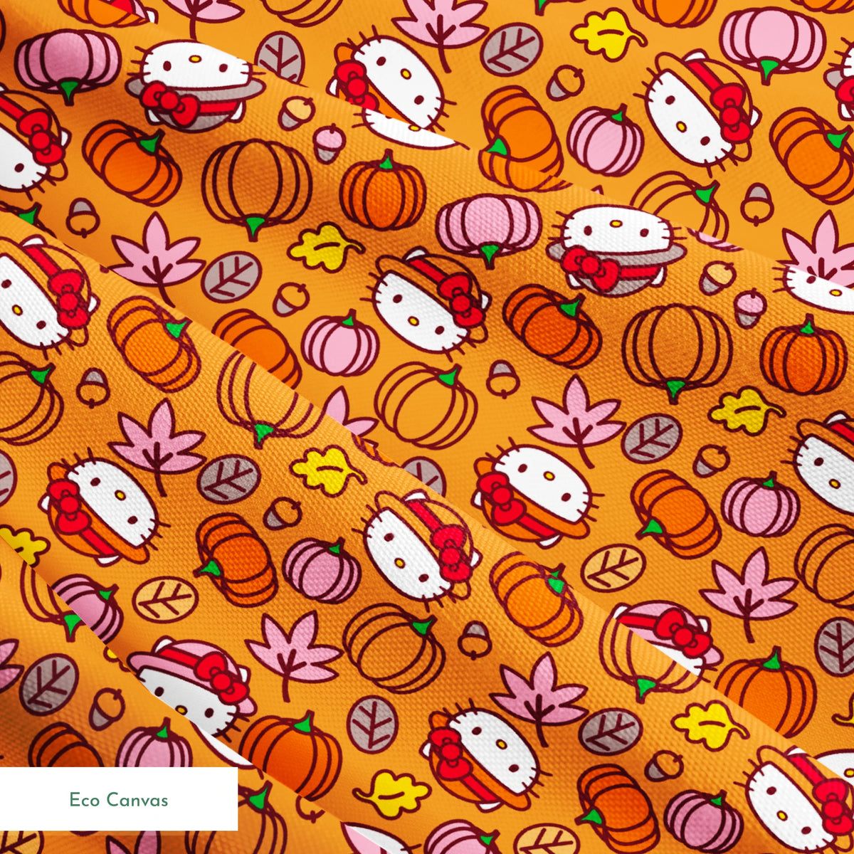 Hello Kitty® Pumpkin Patch Toss on Orange Fabric