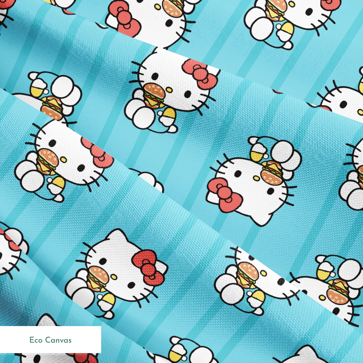 Hello Kitty® Burgers and Stripes Fabric