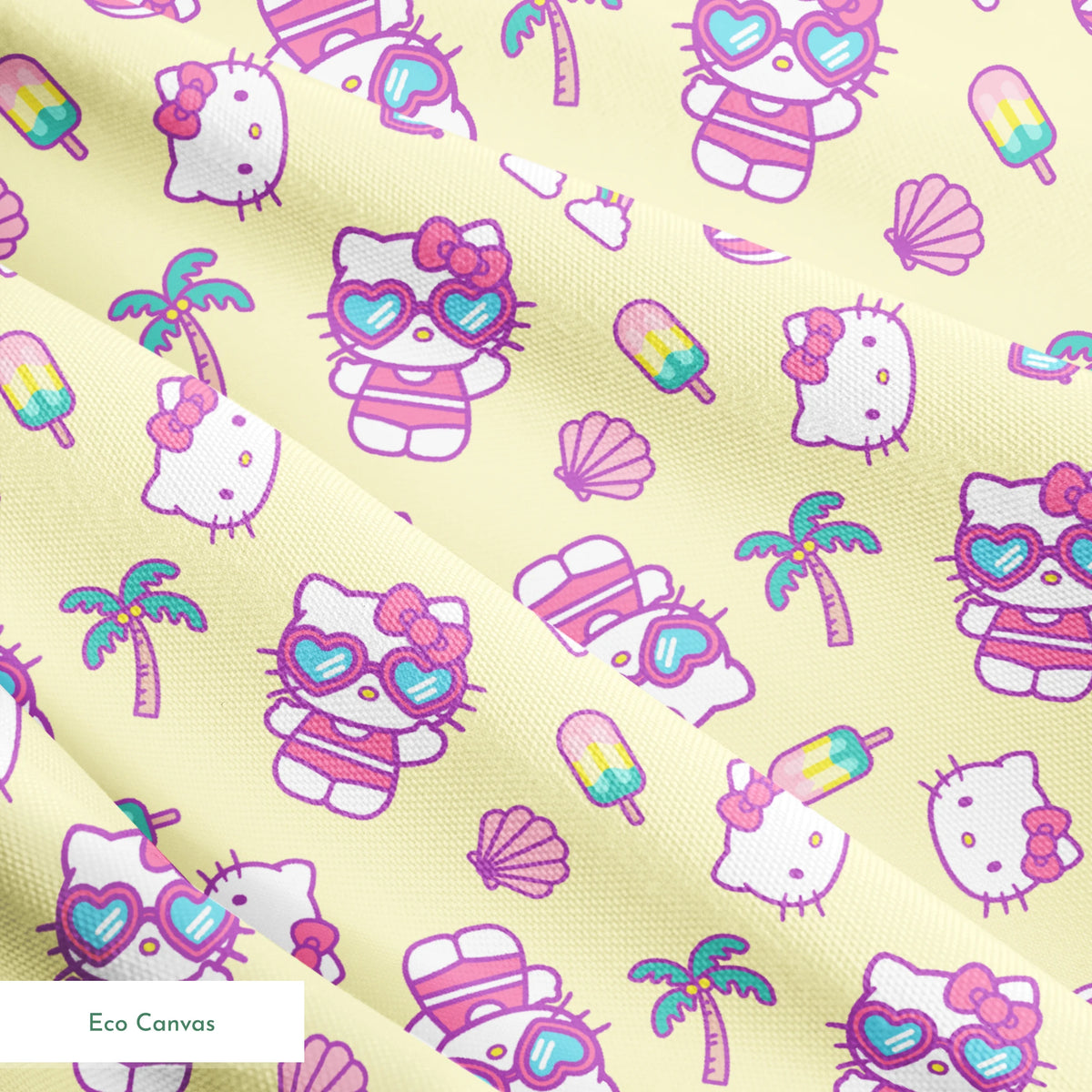 Hello Kitty® Beach Day Fun on Yellow Fabric
