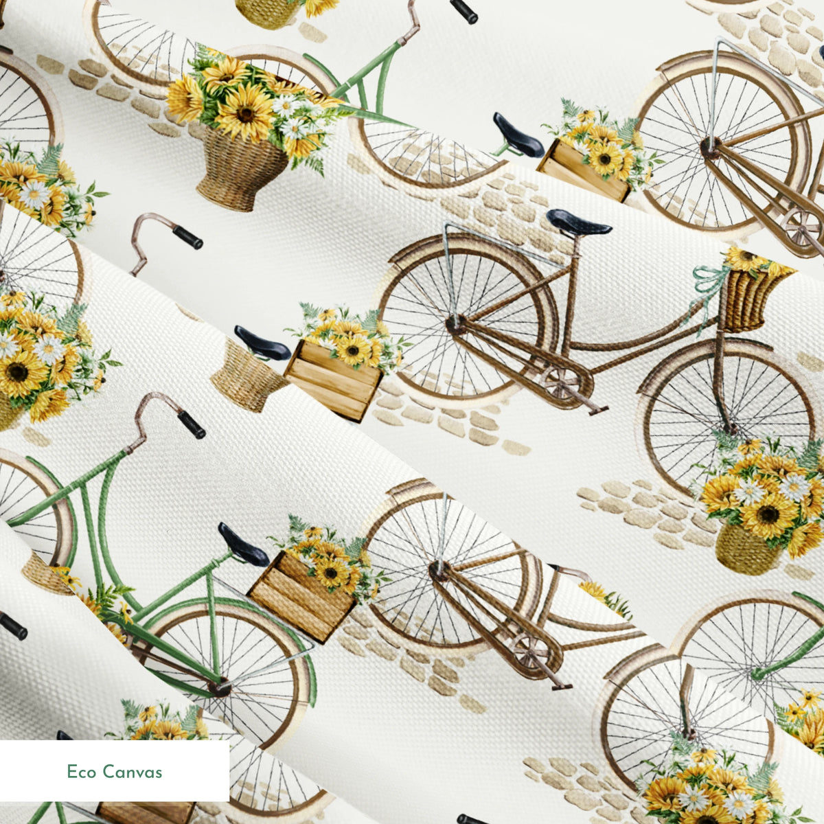 Danielle Murray Vintage Bicycles with Sunflowers Fabric