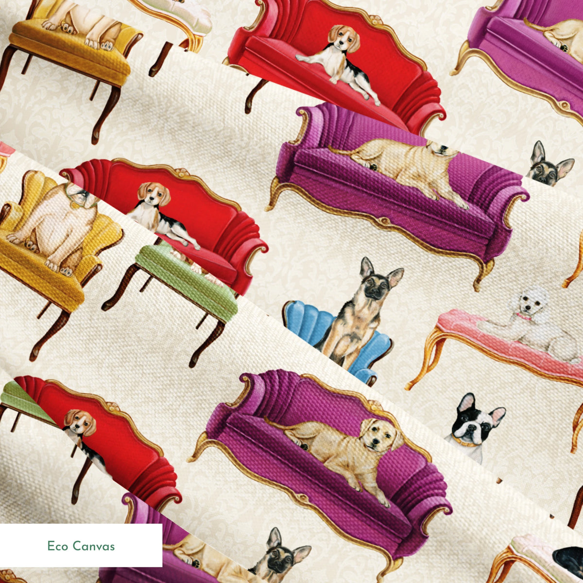 Danielle Murray Lounging Dogs Fabric