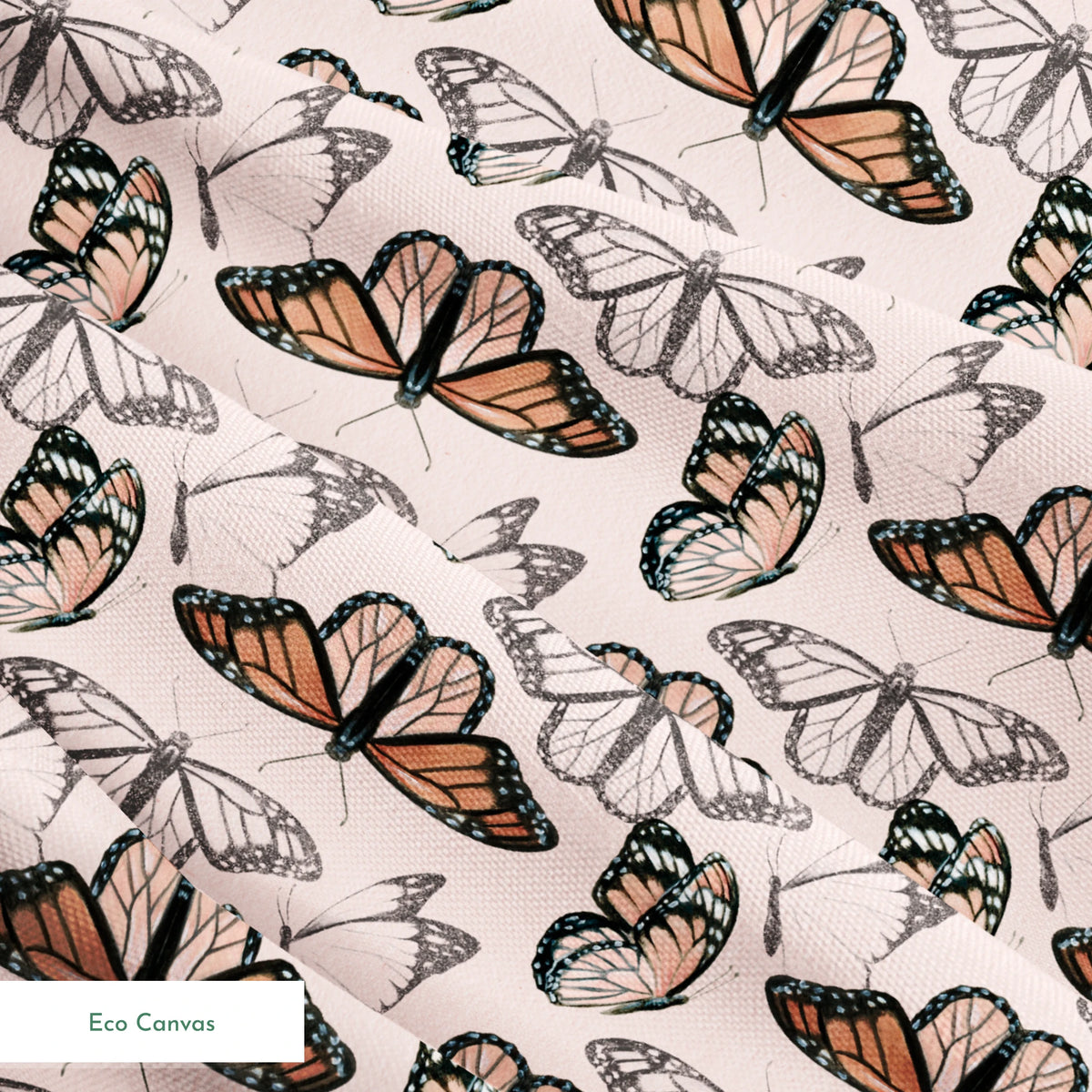Danielle Murray Monarch Butterflies on Pink Fabric