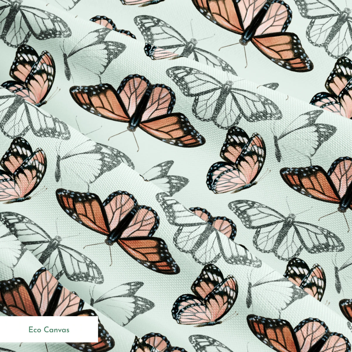 Danielle Murray Monarch Butterflies on Mint Fabric