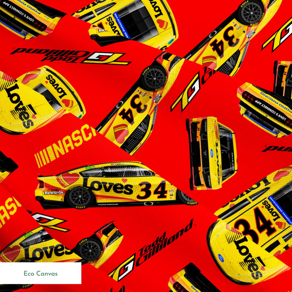 NASCAR® Tood Gilliand Toss on Red Fabric