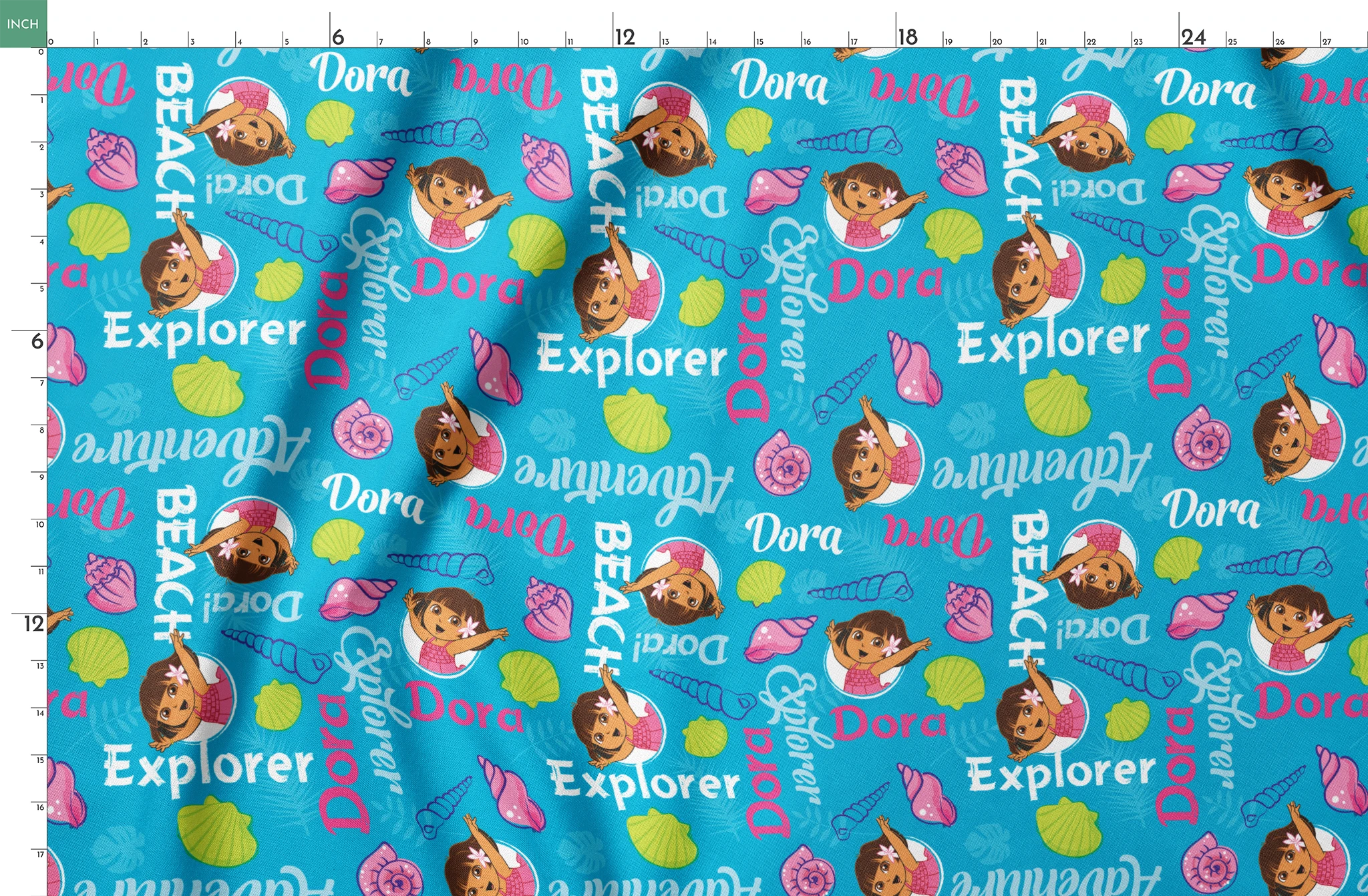 Nickelodeon Dora The Explorer Beach Exploration | Fabric by the Yard