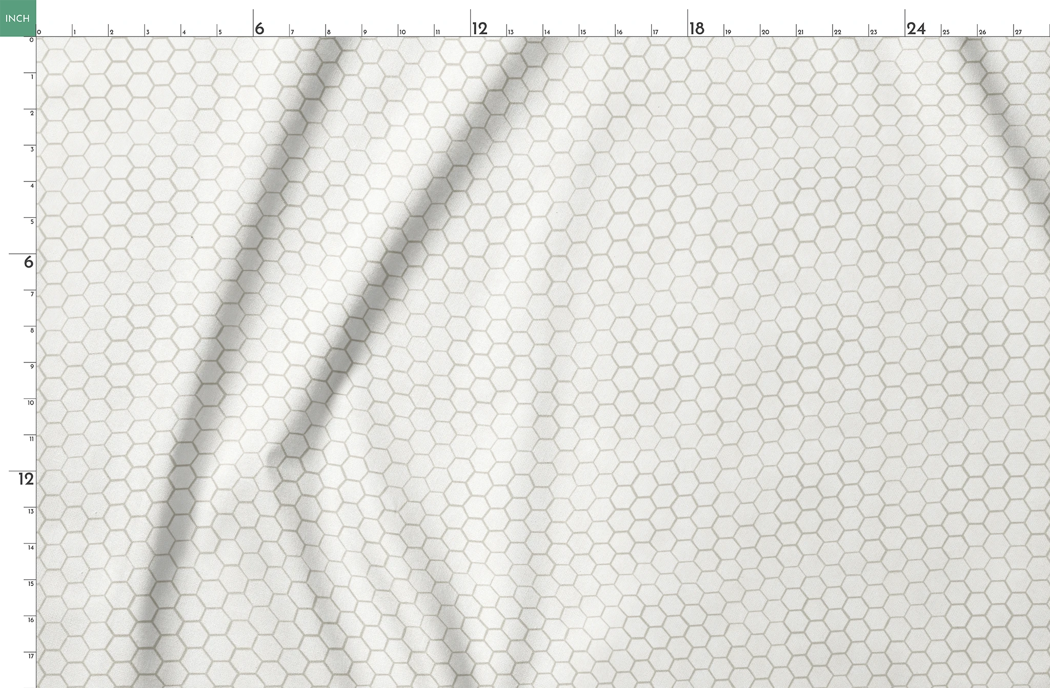 White and beige honeycomb pattern fabric designed by Nicole Tamarin with a subtle, modern farmhouse style. springs fatquarter mockup
