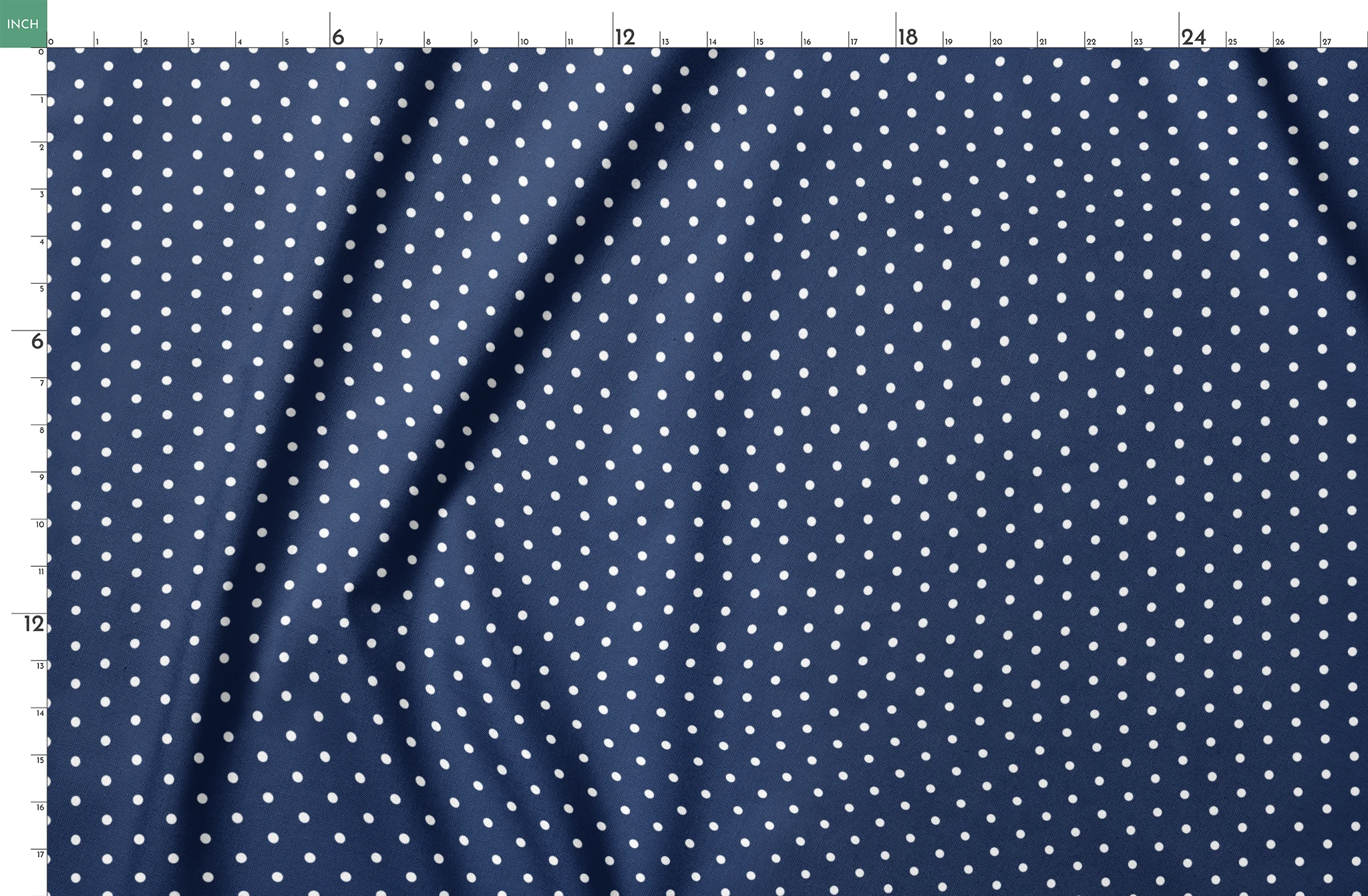 Two white circles on navy blue background springs fatquarter mockup