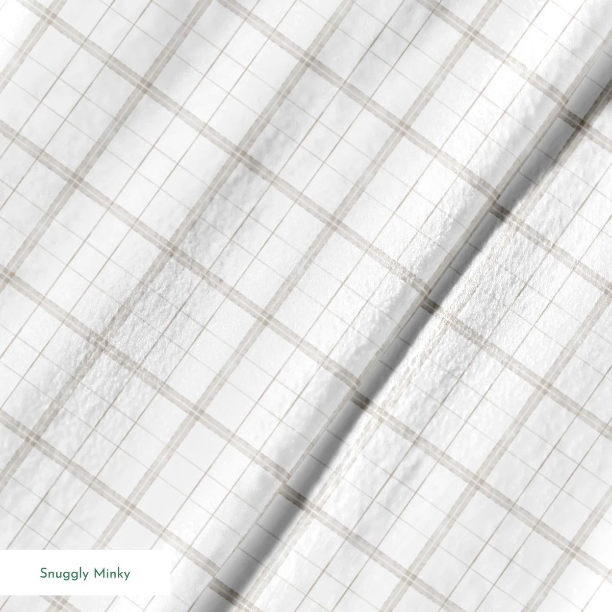 Neutral cream and beige plaid with soft painterly lines by Nicole Tamarin, perfect for fall sewing and decor. springs minky texture