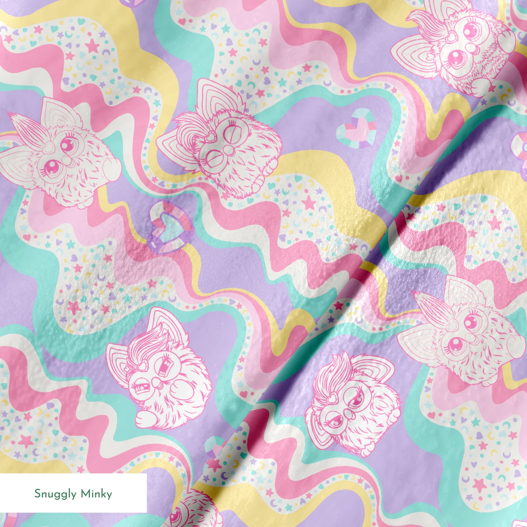 Hasbro Furby Rainbow Squiggles Fabric