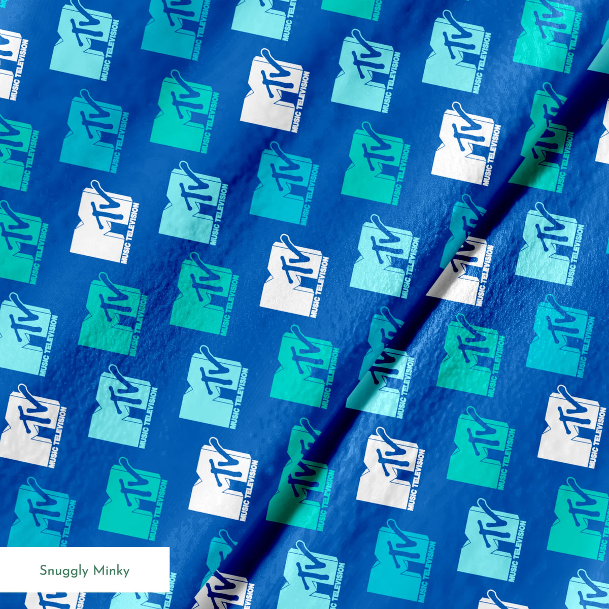 Paramount MTV  Colorful Logo Toss on Blue Fabric