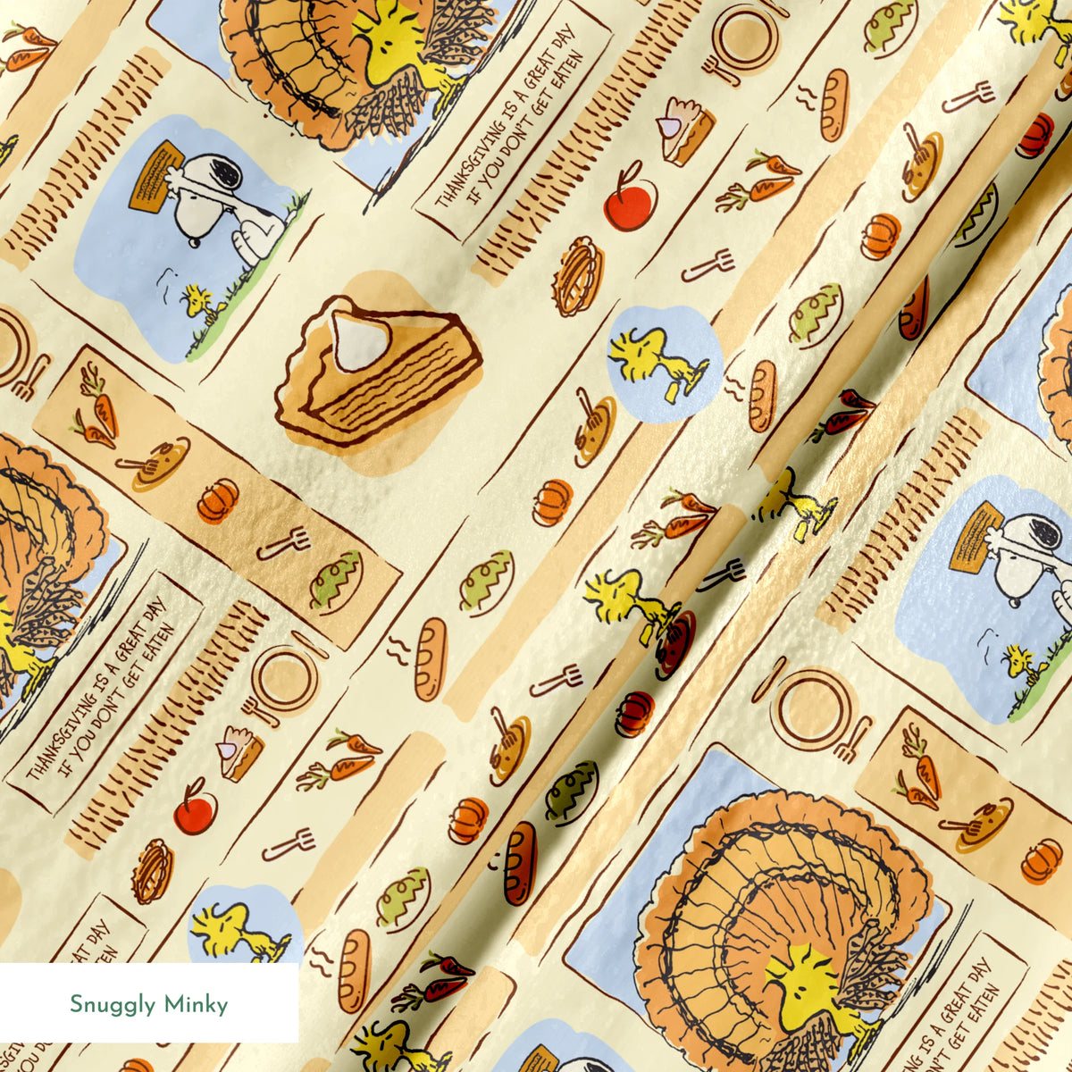 Peanuts Thanksgiving Woodstock Comic Fabric