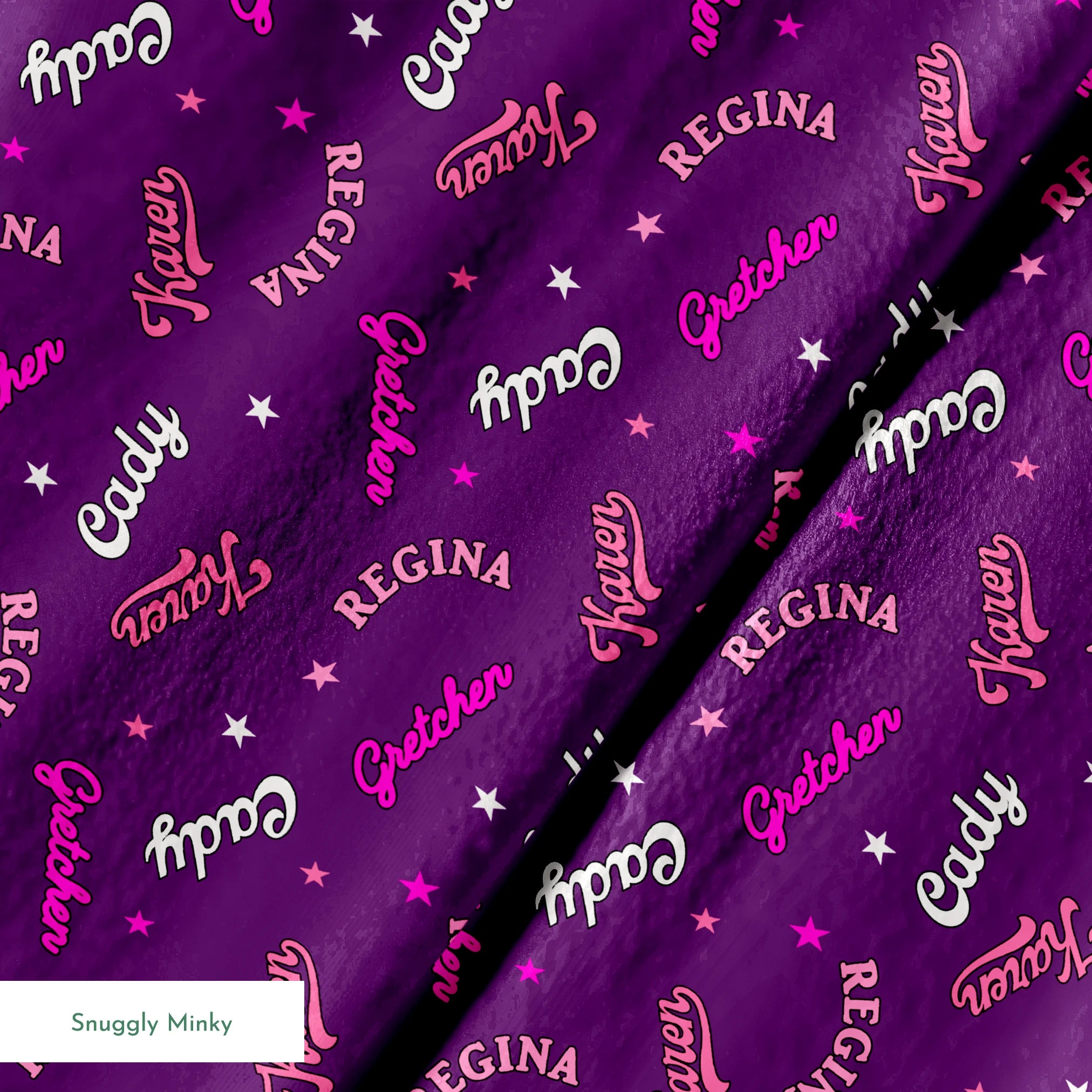 Paramount Mean Girls  Plastics Name Toss on Purple Fabric
