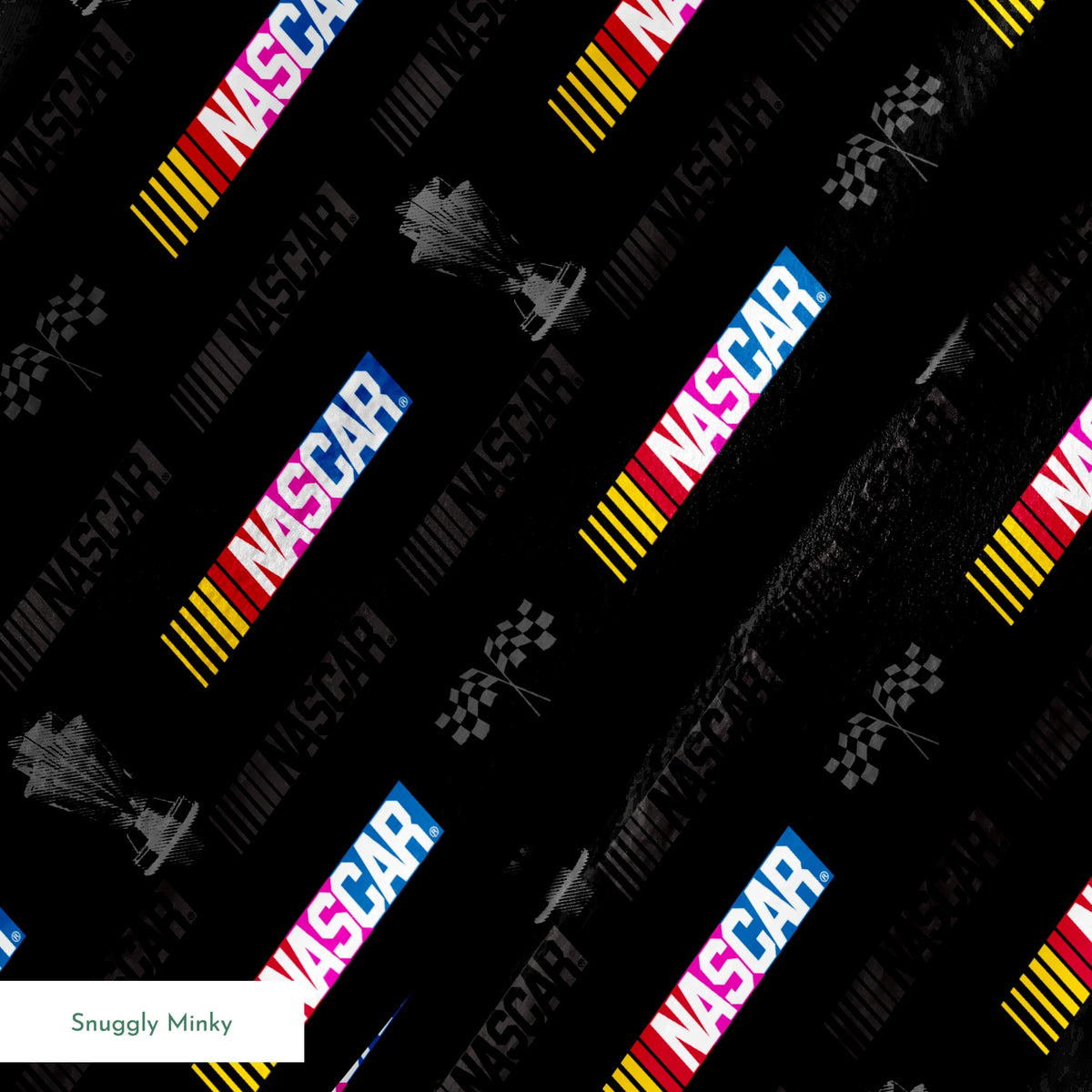 NASCAR® Retro Champions on Black Fabric