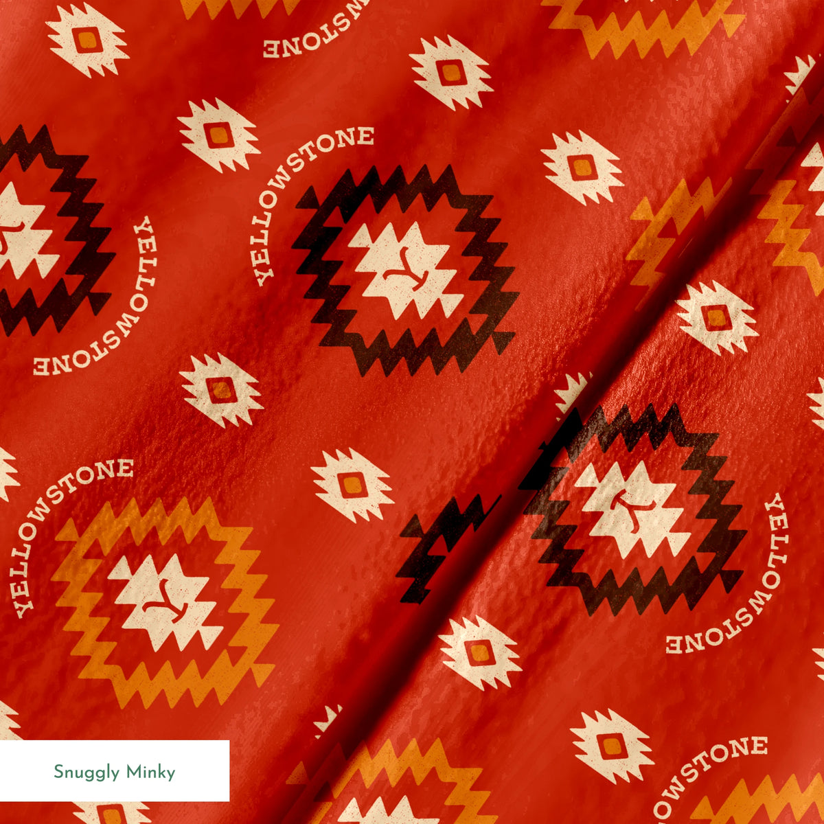 Paramount Yellowstone Tribal Medallions on Red Fabric