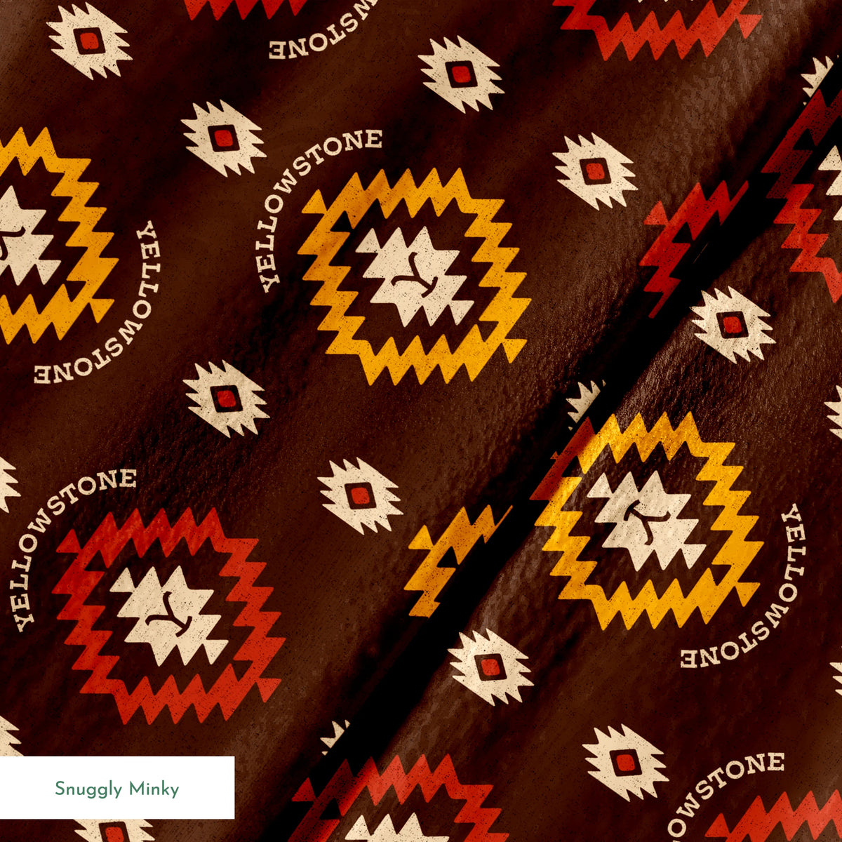 Paramount Yellowstone Tribal Medallions on Brown Fabric