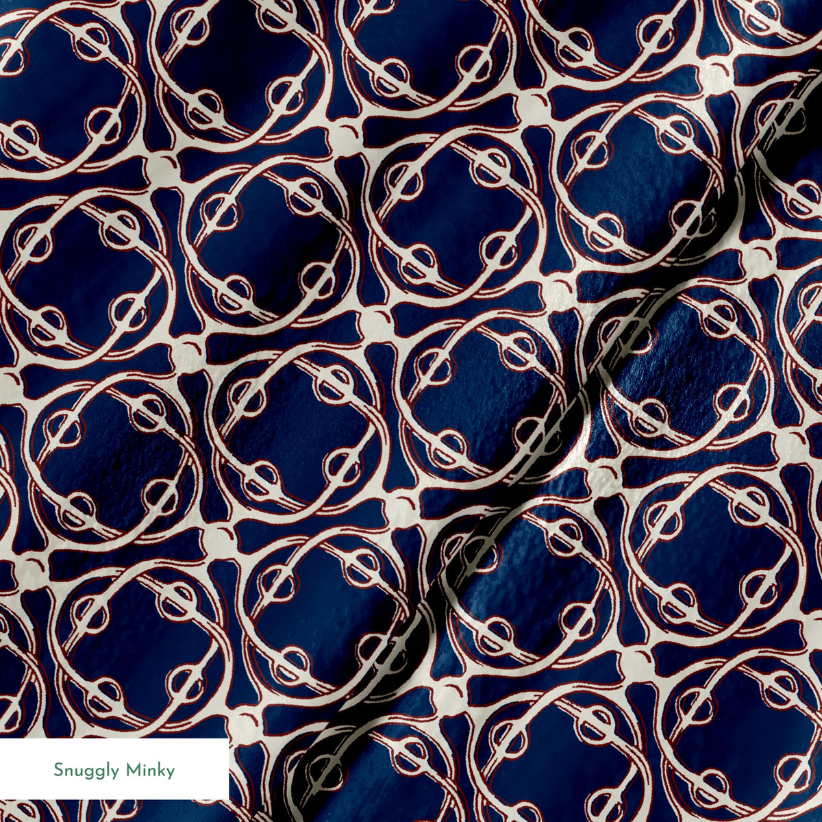 Farrah on Navy Fabric