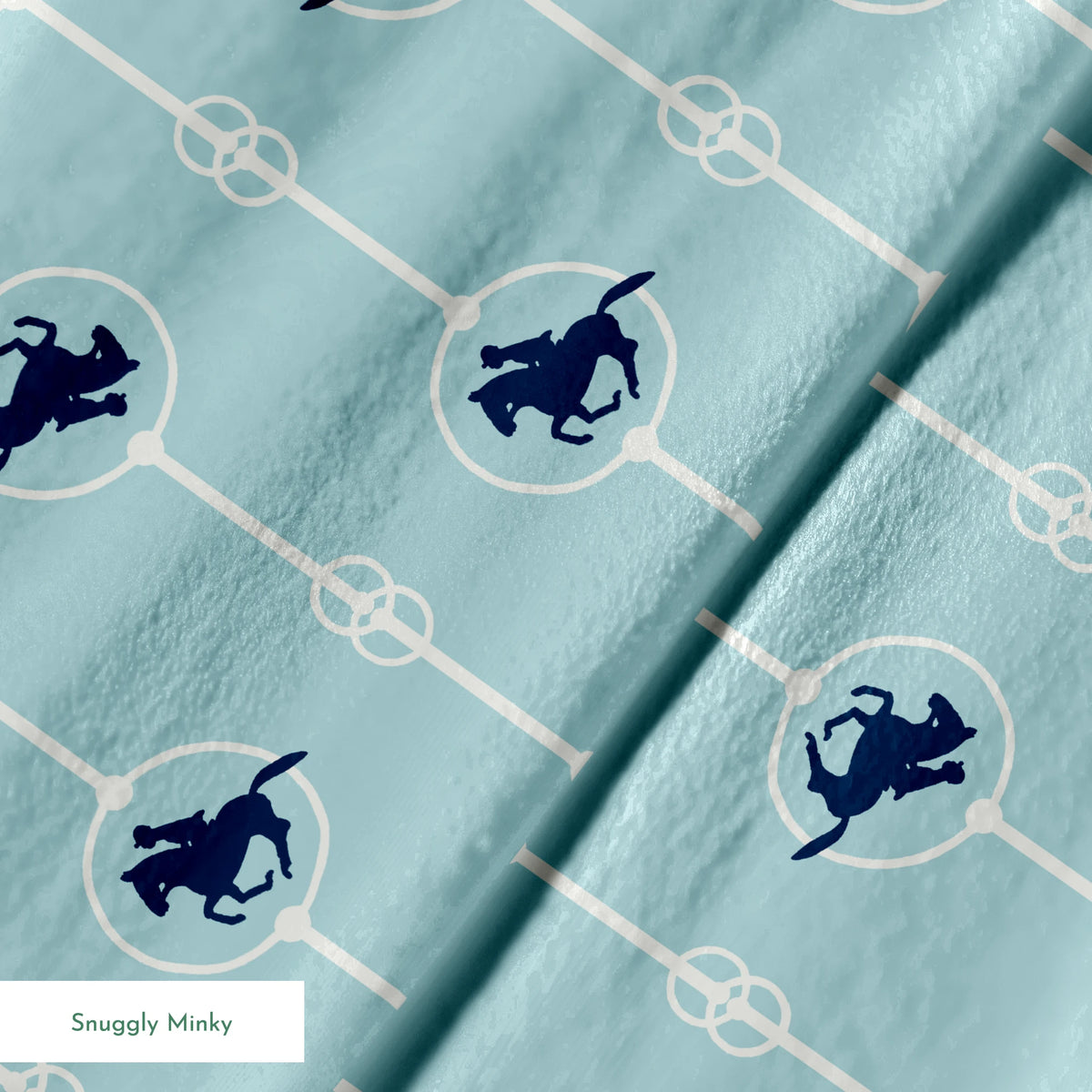 Brooks on Blue Fabric