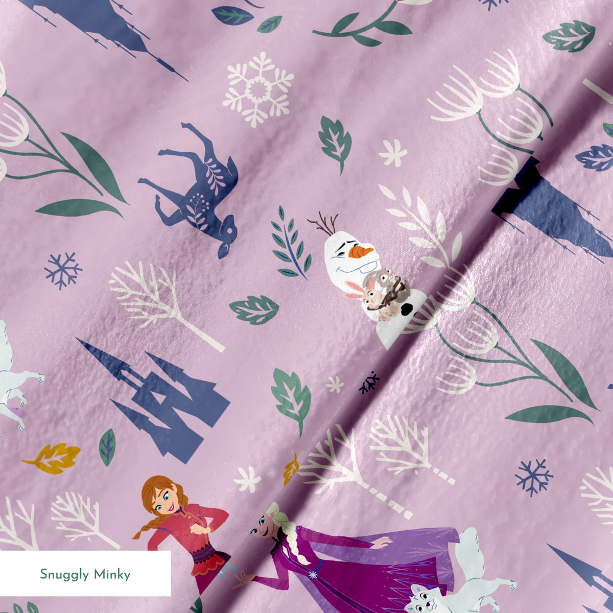 Disney Frozen  Winter Adventure on Purple Fabric