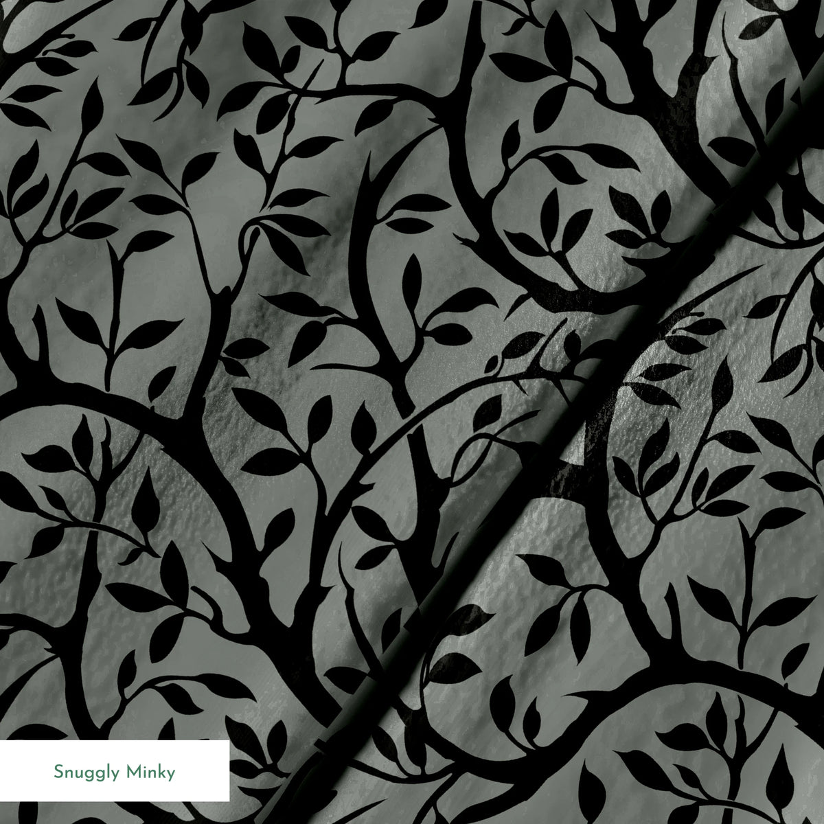 Winding Willow on Black Days Fabric