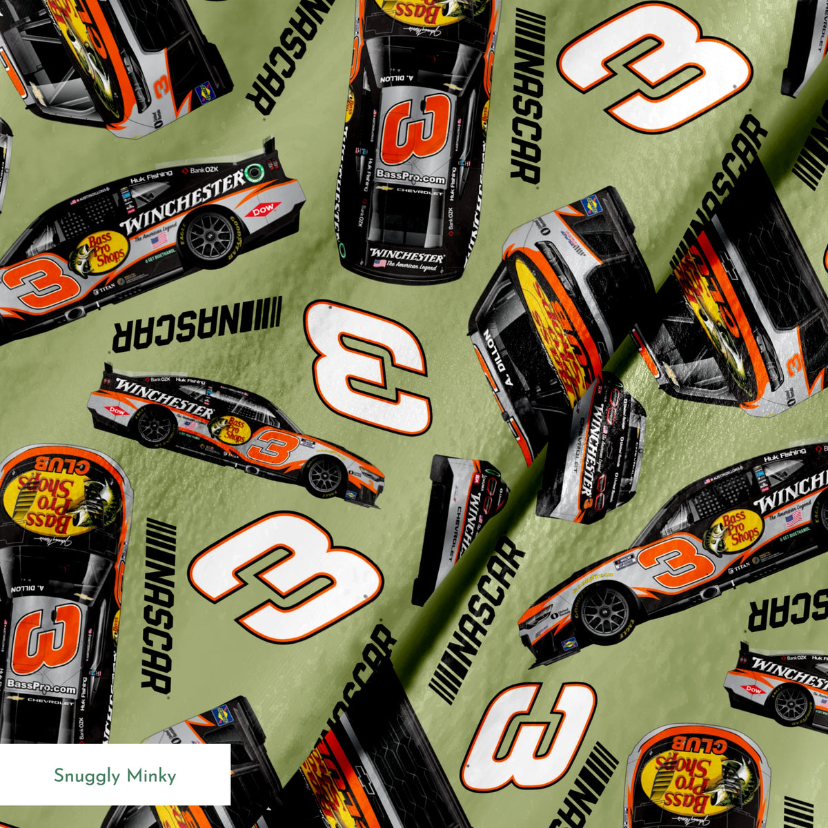 NASCAR® Austin Dillon Toss on Green Fabric