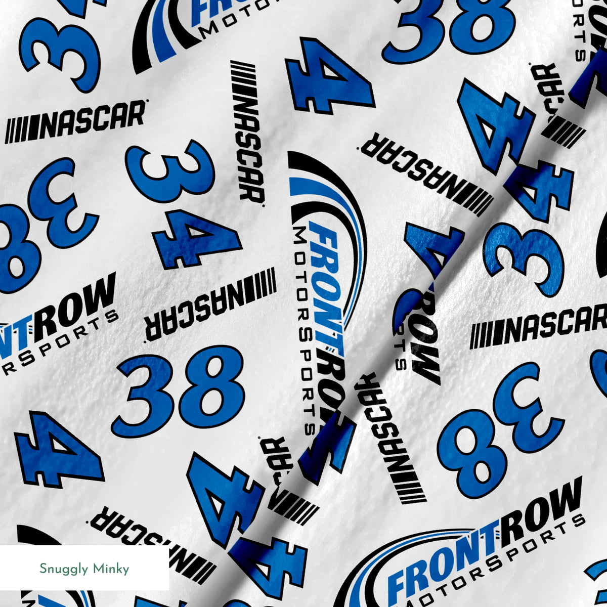 NASCAR® Front Row Motorsports Toss on White Fabric