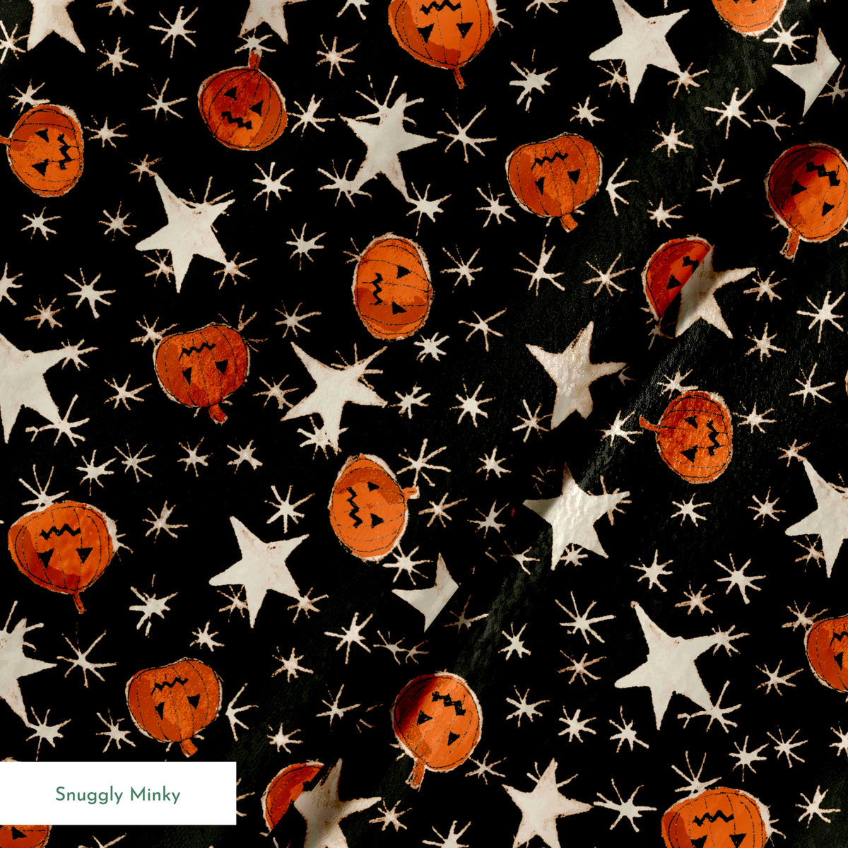 Pumpkins on Black Days Fabric