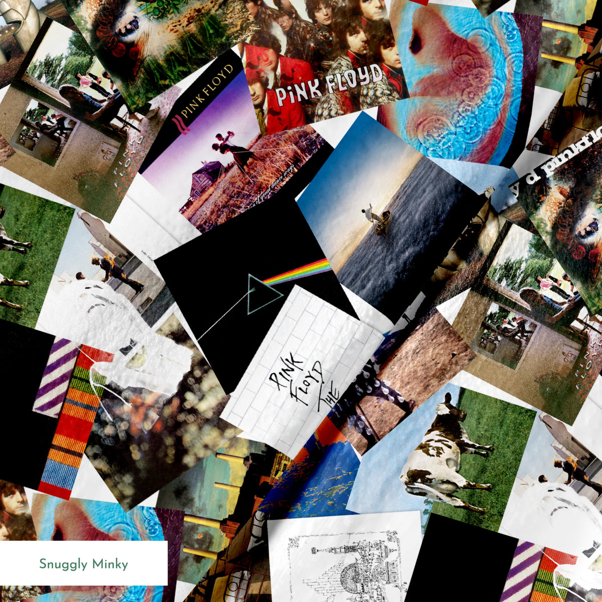 Pink Floyd Album Collage Fabric