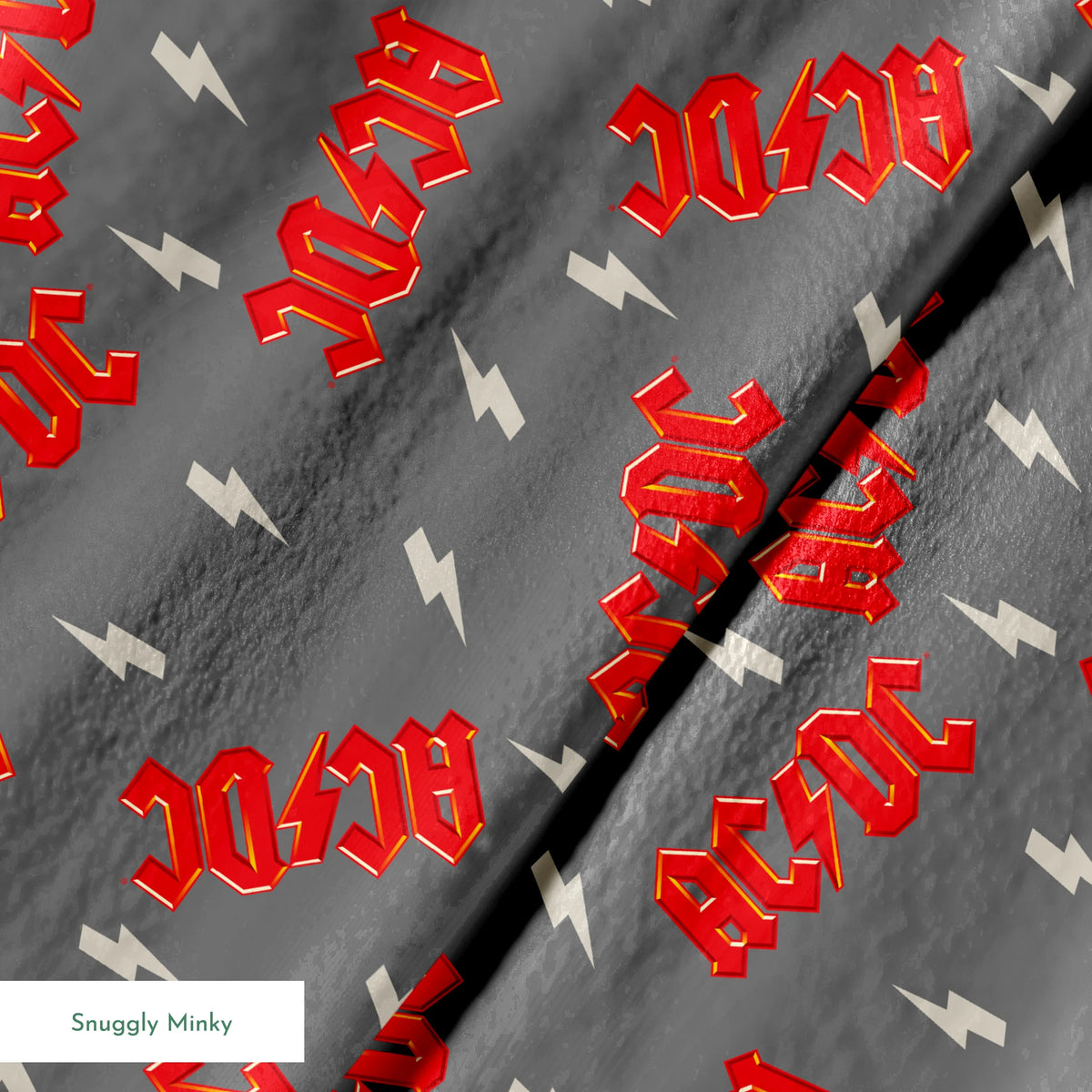 AC/DC Lightning Bolts Fabric