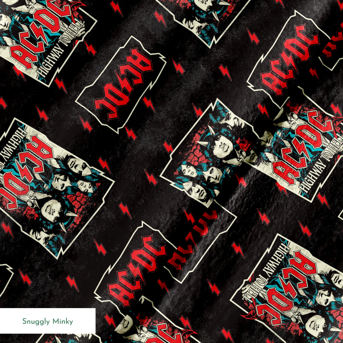 AC/DC Highway Lightning Fabric