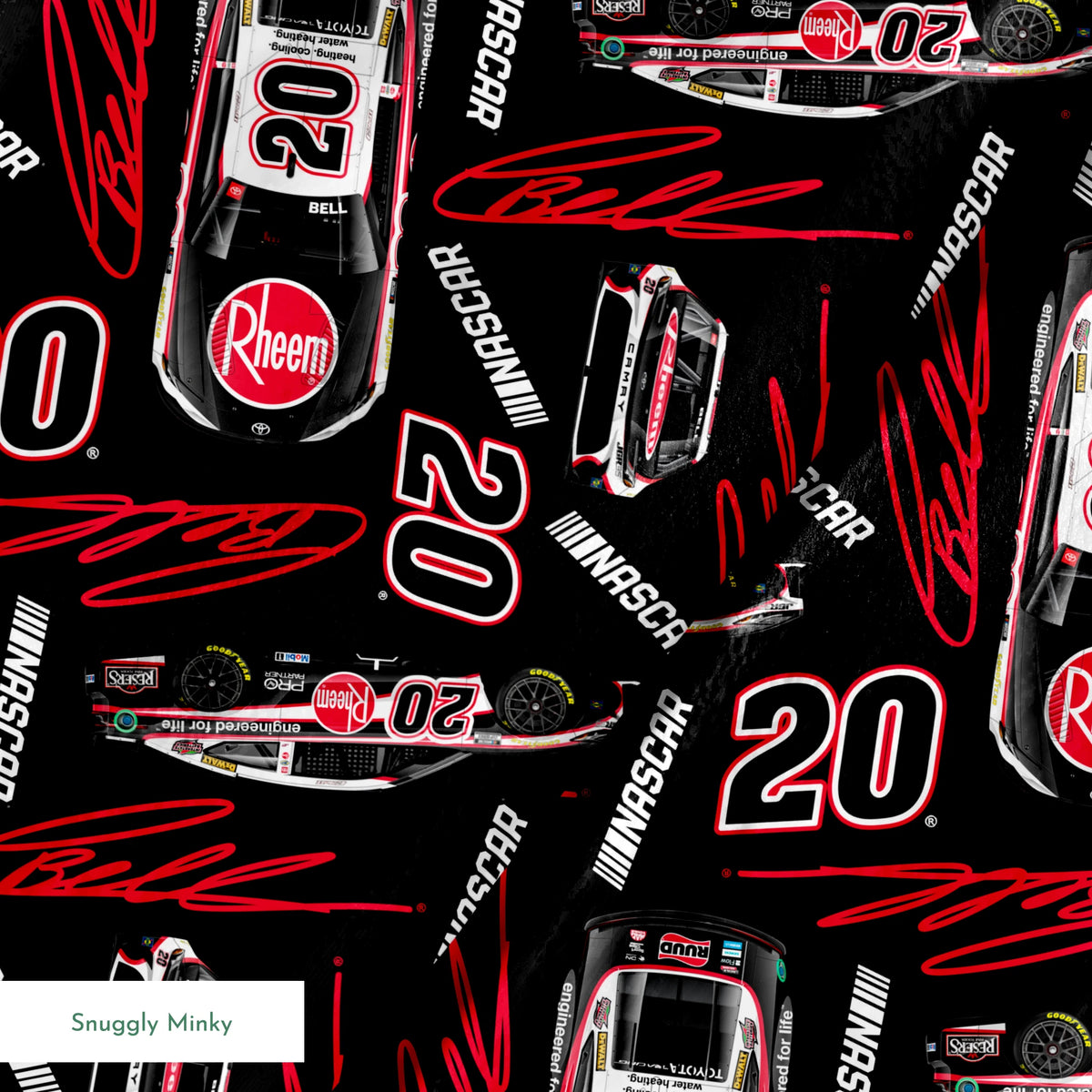 NASCAR® Christopher Bell Toss on Black Fabric