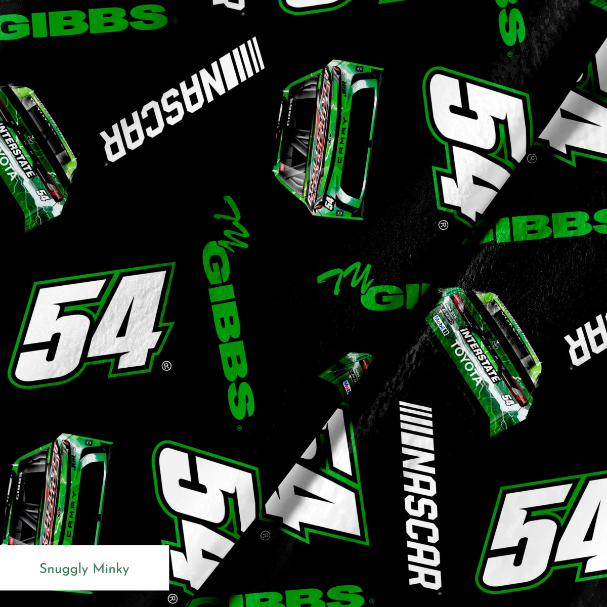 NASCAR® Ty Gibbs Toss on Black Fabric