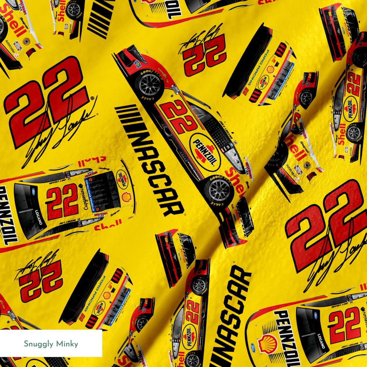 NASCAR® Joey Logano Toss on Yellow Fabric