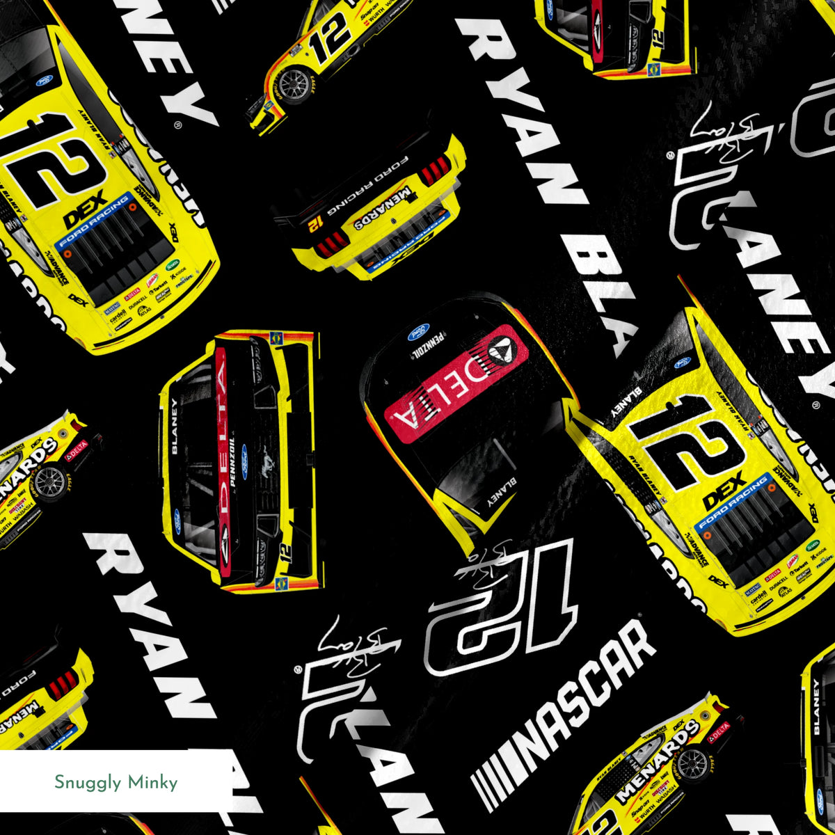 NASCAR® Ryan Blaney Toss on Black Fabric