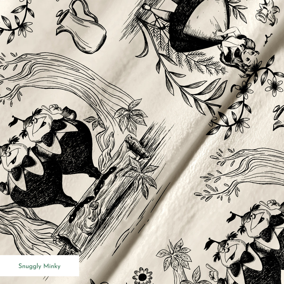 Disney Alice in Wonderland  Curiouser and Curiouser on Cream Fabric