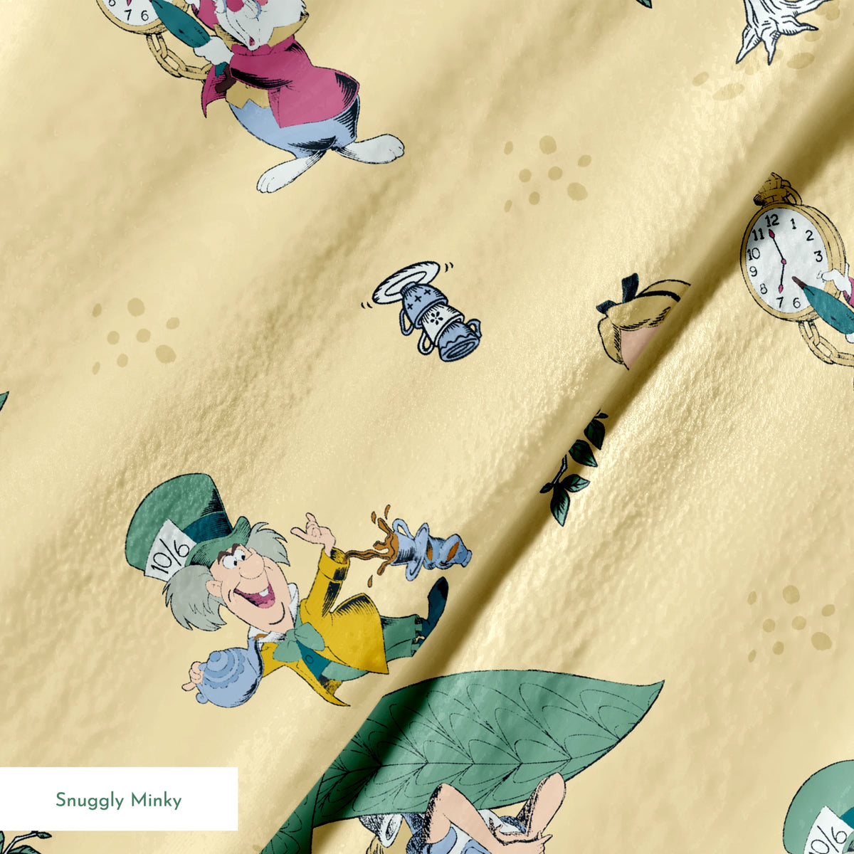 Disney Alice in Wonderland Yellow Whimsy Fabric