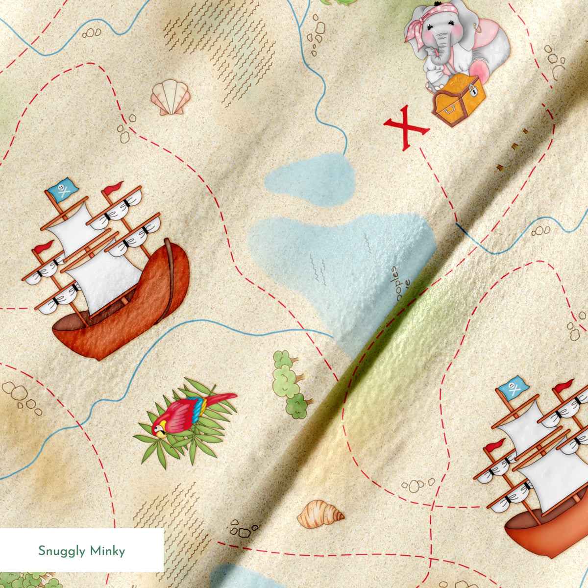 Vicki Schreiner BaZooples Treasure Map Fabric
